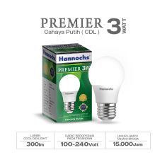 HANNOCHS PREMIER LED BULB E27 3W DAYLIGHT (6500K)
