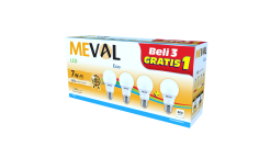 MEVAL EB4-07A ECO LED BULB 7W DAYLIGHT PACK/4