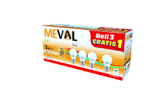 MEVAL EB4-05B ECO LED BULB 5W WARM PACK/4