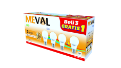 MEVAL EB4-07B ECO LED BULB 7W WARM PACK/4
