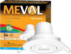 MEVAL AR1-03A LED SLIM 3W DOWNLIGHT ADVANCE ROUND DAYLIGHT