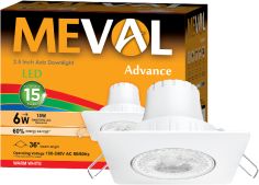 MEVAL AR2-06B LED SLIM 6W DOWNLIGHT ADVANCE SQUARE WARM