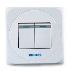 PHILIPS SIMPLY TWO GANG SWITCH